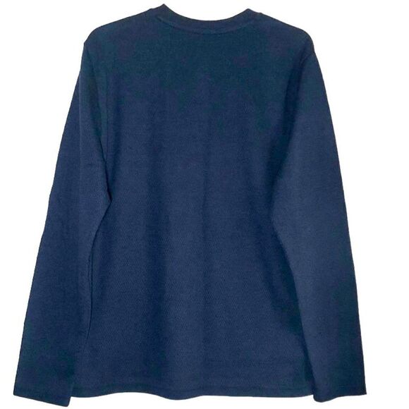 Lucky Brand Thermal Henley Sleep Shirt in Navy/White Men’s L - Picture 4 of 5